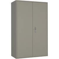 Extra Wide Hi-Boy Storage Cabinet, Steel, 4 Shelves, 72" H x 48" W x 24" D, Grey Fastek