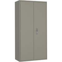 Hi-Boy Storage Cabinet, Steel, 4 Shelves, 72" H x 36" W x 18" D, Grey Fastek