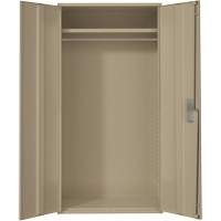 Wardrobe Storage Cabinet, Steel, 36" W x 18" D x 72" H, Beige Fastek