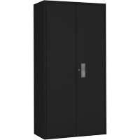Combination Storage Cabinet, Steel, 6 Shelves, 72" H x 36" W x 18" D, Black Fastek
