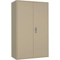 Extra Wide Hi-Boy Storage Cabinet, Steel, 4 Shelves, 72" H x 48" W x 24" D, Beige Fastek