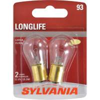 93 Long Life Mini Automotive Bulb, Incandescent, 13.3 W Fastek