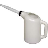 Oil Dispenser with White Spout, Plastic, 6 qt Capacity Fastek