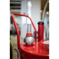 25-Gallon Steel Fuel Caddy with 2-Way Rotary Pump & Filter Fastek