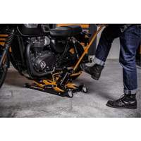 ATV and Motorcycle Jack, 0.75 Ton(s) Capacity, 4-2/3" Lowered, 14-1/2" Raised, Manual Hydraulic Fastek