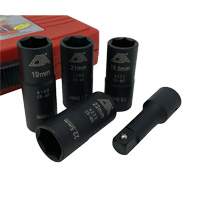 Flip Socket Kit, 5 Pieces, 1/2" Drive Size Fastek