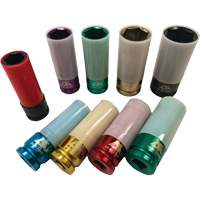 Thin Wall Master Impact Socket Set, 9 Pieces, 1/2" Drive Size Fastek