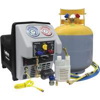 Twin Turbo Refrigerant Recovery System with 50 Lb DOT Tank Fastek