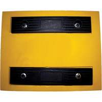 Wheel Chock, Polyurethane, Yellow, 15-1/4" W x 12-1/8" D x 10-3/4" H Fastek