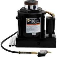 Air Actuated Bottle Jack, 100 Ton(s), Air Hydraulic/Manual Hydraulic, 17-22/25" Raised Height Fastek