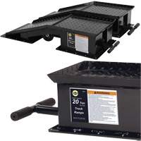 Heavy-Duty Truck Ramps with Long T-Handle, 40000 lbs. Capacity, 45" L, 13-1/2" W, 9-19/50" H Fastek