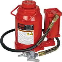 Standard Height Bottle Jack, 30 Ton(s), Air Hydraulic, 19-7/10" Raised Height Fastek