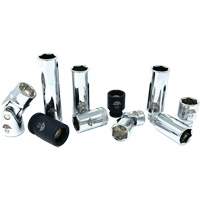 Chrome Finish Socket Set with Rail, 10 Pieces, 1/4"/3/8" Drive Size Fastek