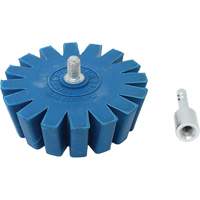 Conical Gear Eraser Wheel with Quick-Connect Arbor Adapter Fastek