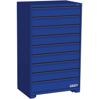 Modular Drawer Cabinet, 9 Drawers, 36" W x 24" D x 60" H, Blue Fastek