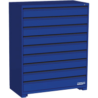 Modular Drawer Cabinet, 9 Drawers, 48" W x 24" D x 60" H, Blue Fastek