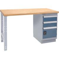 Industrial Duty Workbench, Door w/ Drawer Combination, 1000 lbs. Cap., 36" W x 72" D, 34" H Fastek