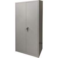 Armoire de rangement, Acier, 4 Tablettes, 66" h x 30" la x 15" P, Gris Fastek