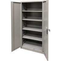Armoire de rangement, Acier, 4 Tablettes, 78" h x 36" la x 24" P, Gris Fastek