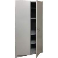 Armoire de rangement, Acier, 4 Tablettes, 78" h x 36" la x 24" P, Gris Fastek