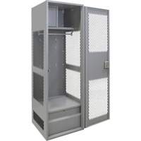 Gear Locker with Door, Steel, 24" W x 24" D x 72" H, Grey FN466 | Fastek