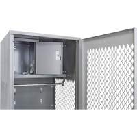 Gear Locker with Door, Steel, 24" W x 24" D x 72" H, Grey FN466 | Fastek