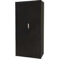 Combination Storage Cabinet, 36" W x 18" D x 72" H, Black Fastek