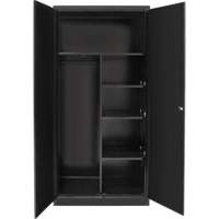 Combination Storage Cabinet, 36" W x 18" D x 72" H, Black Fastek