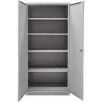 Armoires de rangement Hi-Boy, Acier, 4 Tablettes, 72" h x 36" la x 18" P, Gris Fastek