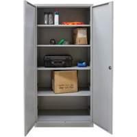 Armoires de rangement Hi-Boy, Acier, 4 Tablettes, 72" h x 36" la x 18" P, Gris Fastek
