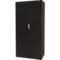 Armoire de rangement Hi-Boy, Acier, 4 Tablettes, 72" h x 36" la x 18" P, Noir Fastek