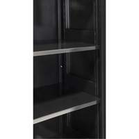 Armoire de rangement Hi-Boy, Acier, 4 Tablettes, 72" h x 36" la x 18" P, Noir Fastek