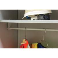 Wardrobe Storage Cabinet, Steel, 36" W x 18" D x 72" H, Grey Fastek