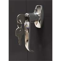 Armoire d'entreposage, Acier, 4 Tablettes, 78" h x 36" la x 24" P, Noir Fastek