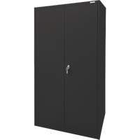 Armoire d'entreposage, Acier, 4 Tablettes, 78" h x 36" la x 24" P, Noir Fastek