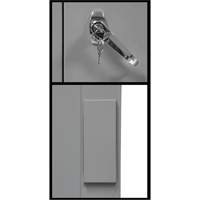 Counter-High Storage Cabinet, Steel, 2 Shelves, 42" H x 48" W x 24" D, Grey Fastek