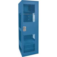 Casier pour &eacute;quipement avec porte, Acier, 24" la x 18" p x 72" h, Bleu fonc&eacute; Fastek
