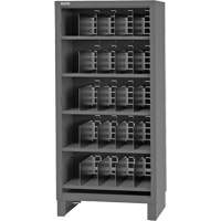Armoire robuste &agrave; façade ouverte avec s&eacute;parateurs, Acier, 0 tiroirs, 36" x 24" x 78", Gris Fastek