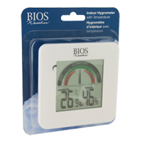 Indoor Hygrometers with BIOS Comfort Scale, Contact, Digital, -58-158°F (-50-70°C) Fastek