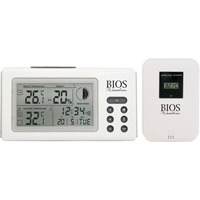 Indoor/Outdoor Thermometers With Clock, Contact, Digital, 32 to 122°F (0 to 50°C) IA807 | Fastek