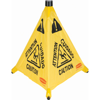 Pop-Up Safety Cone, Trilingual With Pictogram JA131 | Fastek