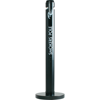 Smokers' Pole Cigarette Receptacle, Free-Standing, Aluminum, 41" Height Fastek