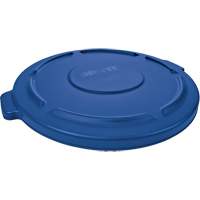 Brute&reg; Round Trash Can Top, Flat Lid, Plastic, Fits Container Size: 22-1/4" Dia. Fastek