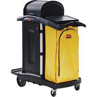 Janitorial Cleaning Cart, 48" x 22" x 53", Plastic, Black JD658 | Fastek
