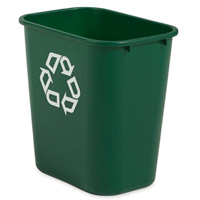 Medium Recycling Wastebasket, Deskside, Plastic, 28 US Qt. Fastek
