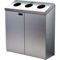 Station de recyclage au sol, Vrac, Acier inoxydable, 42 gal. Fastek