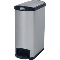 Slim Jim&reg; Waste Container, Stainless Steel, 13 US gal. Capacity Fastek