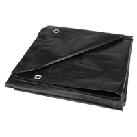 Tarp, Light Industrial Duty, Black, 6' x 8' x 8 mils Fastek