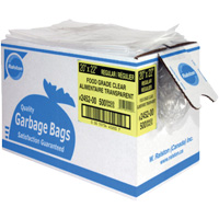 Food-Grade Garbage Bags, X-Strong, 35" W x 50" L, .92 mils, Clear, Open Top JI433 | Fastek