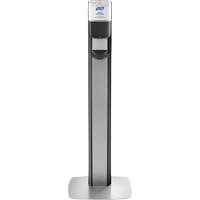 Messenger ES6 Silver Panel Floor Stand with Dispenser Fastek